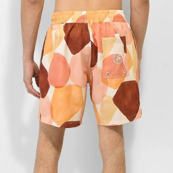 NWT Imperial Motion Board Short Made of Plastic Bottles Swim Trunks Print Bright - Picture 2 of 7